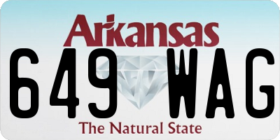 AR license plate 649WAG