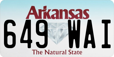 AR license plate 649WAI