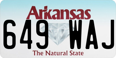 AR license plate 649WAJ