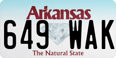 AR license plate 649WAK