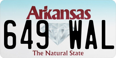 AR license plate 649WAL