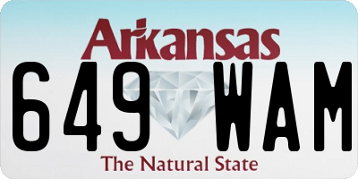 AR license plate 649WAM