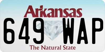 AR license plate 649WAP
