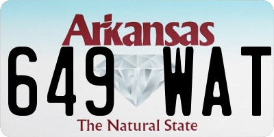 AR license plate 649WAT