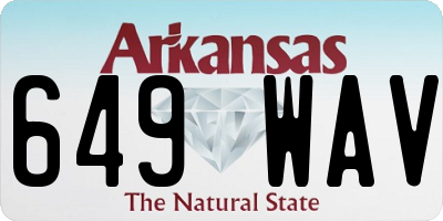 AR license plate 649WAV