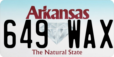 AR license plate 649WAX