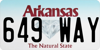 AR license plate 649WAY
