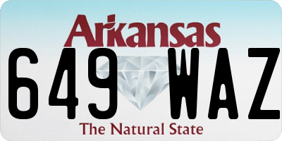 AR license plate 649WAZ