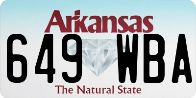 AR license plate 649WBA