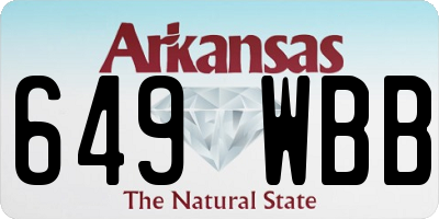AR license plate 649WBB