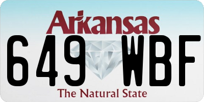 AR license plate 649WBF