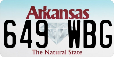 AR license plate 649WBG