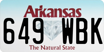 AR license plate 649WBK