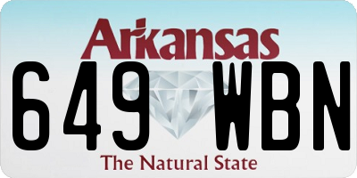 AR license plate 649WBN