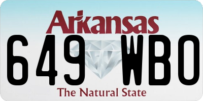 AR license plate 649WBO
