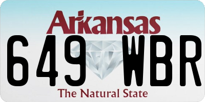 AR license plate 649WBR