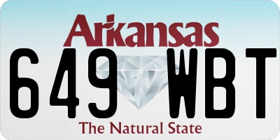AR license plate 649WBT