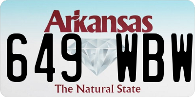 AR license plate 649WBW