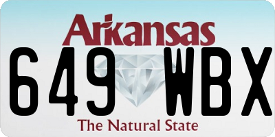 AR license plate 649WBX