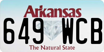 AR license plate 649WCB
