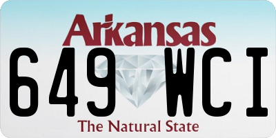 AR license plate 649WCI