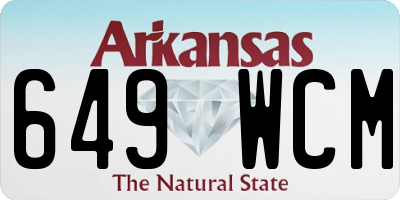 AR license plate 649WCM