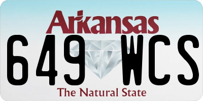 AR license plate 649WCS
