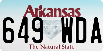 AR license plate 649WDA