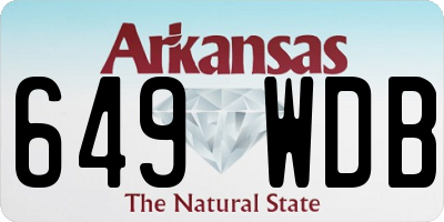 AR license plate 649WDB