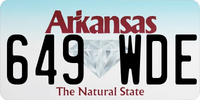 AR license plate 649WDE
