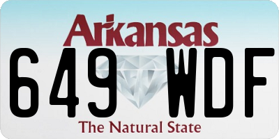 AR license plate 649WDF