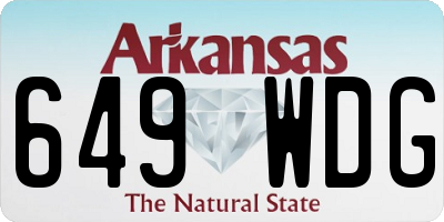 AR license plate 649WDG