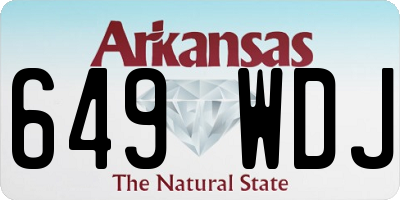 AR license plate 649WDJ