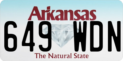 AR license plate 649WDN