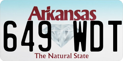 AR license plate 649WDT