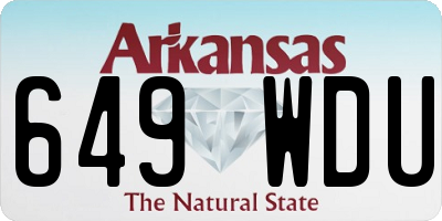 AR license plate 649WDU