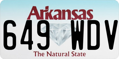 AR license plate 649WDV