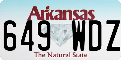 AR license plate 649WDZ