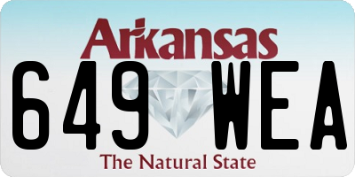 AR license plate 649WEA