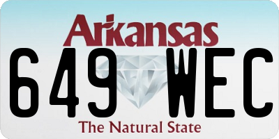 AR license plate 649WEC