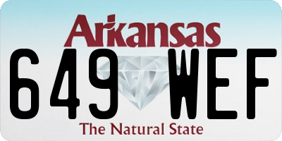 AR license plate 649WEF