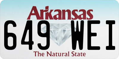 AR license plate 649WEI