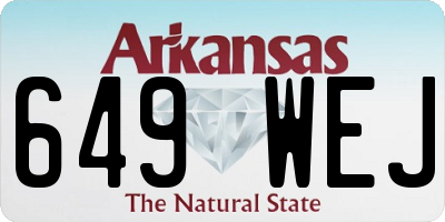 AR license plate 649WEJ