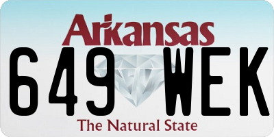 AR license plate 649WEK