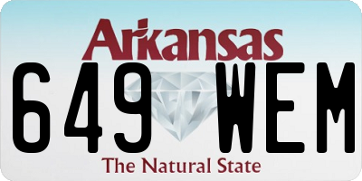 AR license plate 649WEM