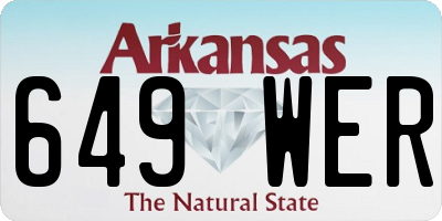AR license plate 649WER