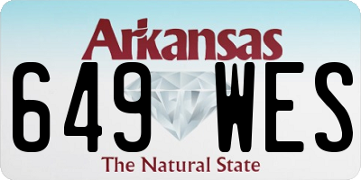 AR license plate 649WES