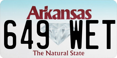 AR license plate 649WET