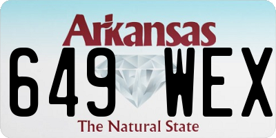 AR license plate 649WEX