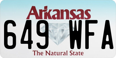 AR license plate 649WFA